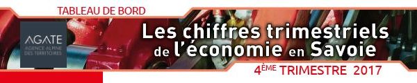 Le tableau de bord de l’économie de la Savoie et de ses territoires du 4ème trimestre 2017 est paru !