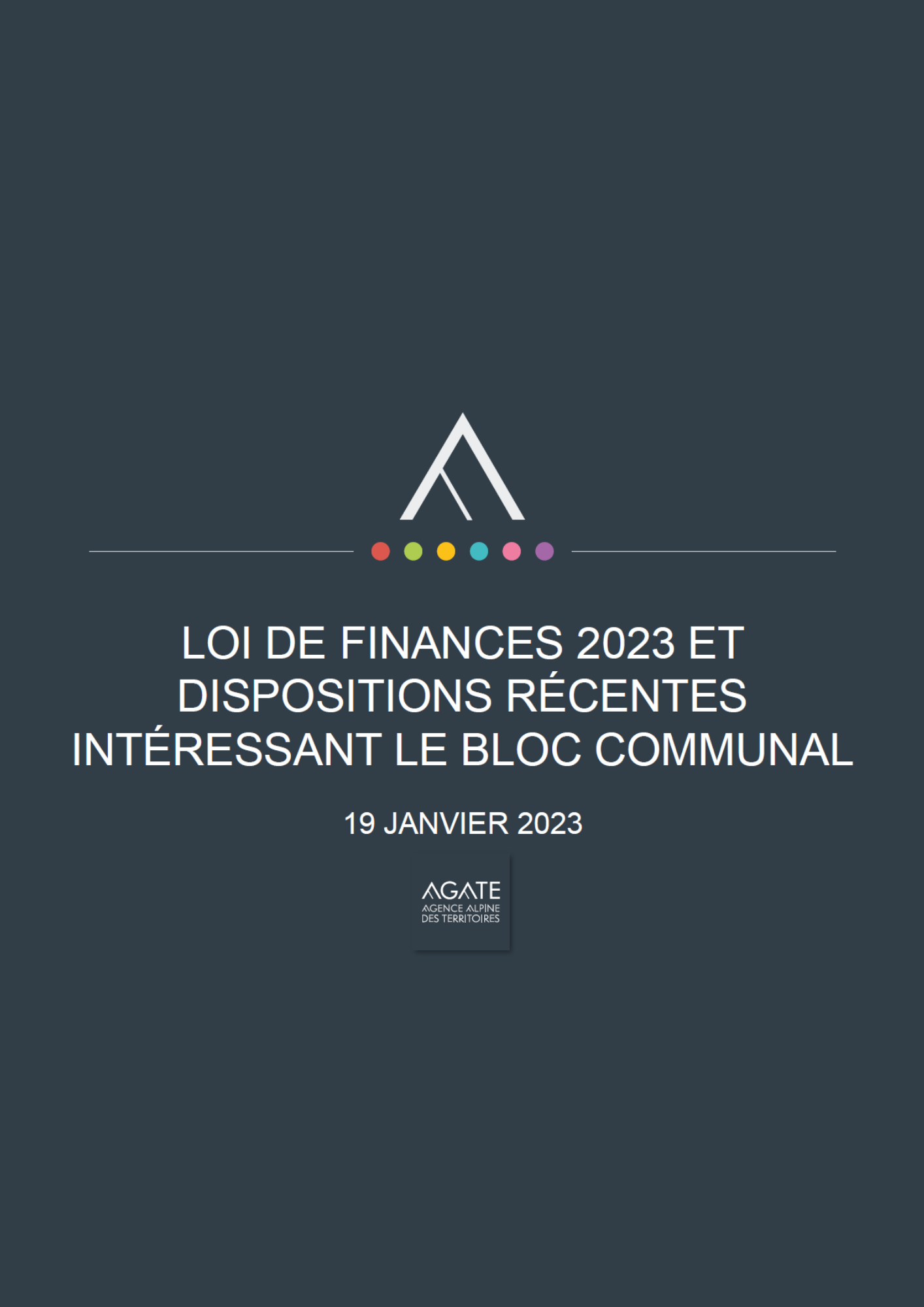 Loi de finances 2023 et dispositions récentes intéressant le bloc communal