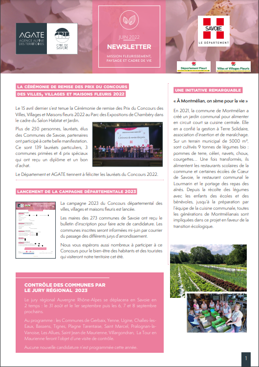 Newsletter Fleurissement – Printemps / été 2023