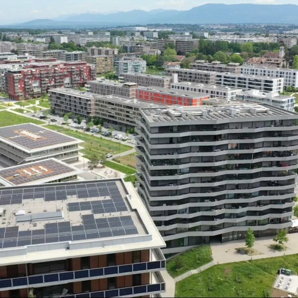 Visite de l’écoquartier des Vergers, à Meyrin (Suisse)
