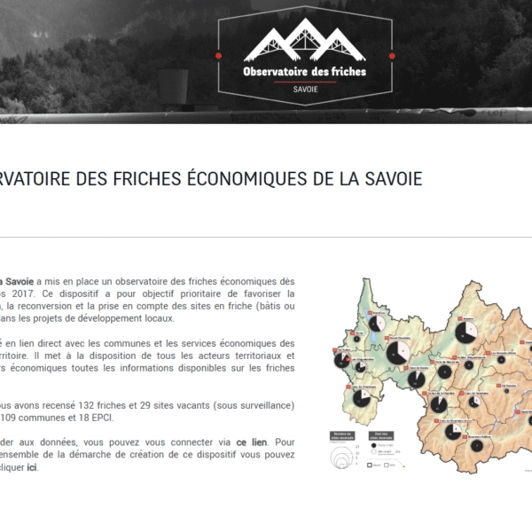 Développement de l’observatoire des friches économiques de la Savoie